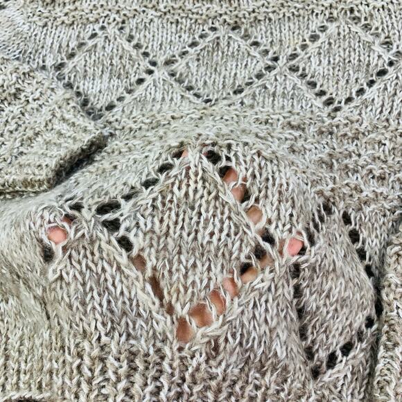 Vintage Tally Ho Sweater Womens Medium Diamond Pullover Baggy Knit Oversize - Picture 3 of 8